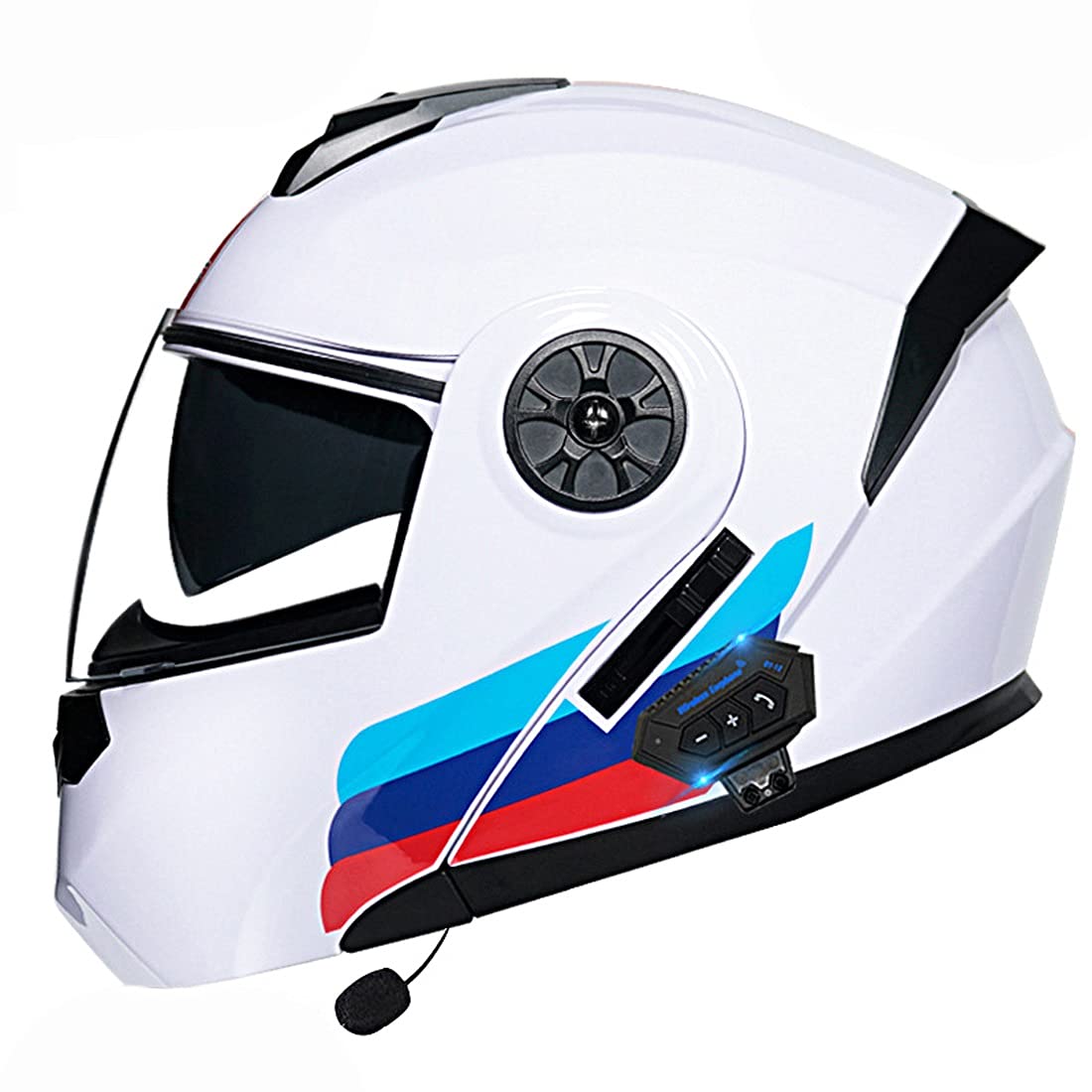 Buy Motorcycle Helmet Bluetooth Integrated Modular Flip Up Helmet Motorbike C Helmet With Double
