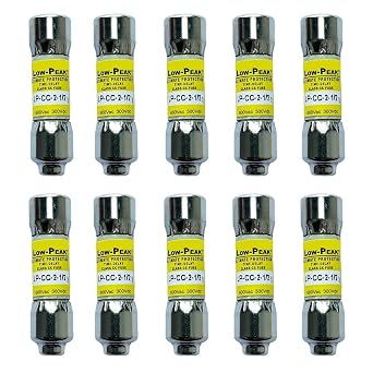 10-Pack New LP-CC-2-1/2 LP-CC-2-1/2A LP-CC 2.5A 600Vac Time Delay Fuse,LP-CC-2-1/2A Current Limiting Class CC Rejection Cartridge Fuses