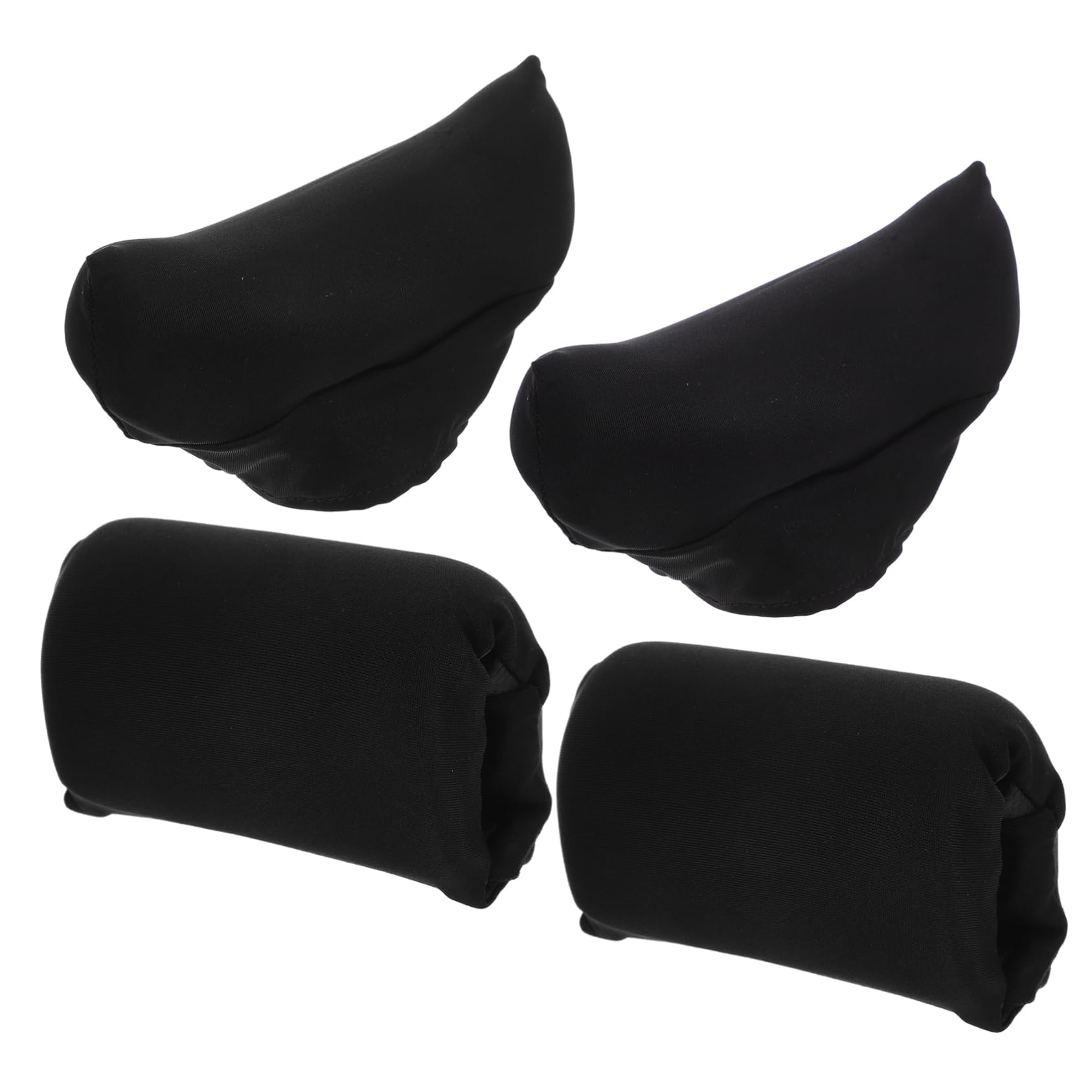 minkissy 3 Juegos andador con muletas cubierta para muletas asidero para muletas cojín para muletas fundas de muletas flexibles cubierta del mango de la muleta Espuma de memoria Black