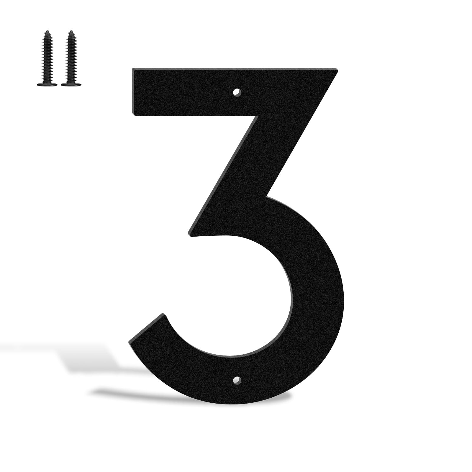 3 inch?metal house numbers and letters, black modern address signs, outdoor mailbox numbers with nail kit, for houses, hotels, apartments, streets (number 3)