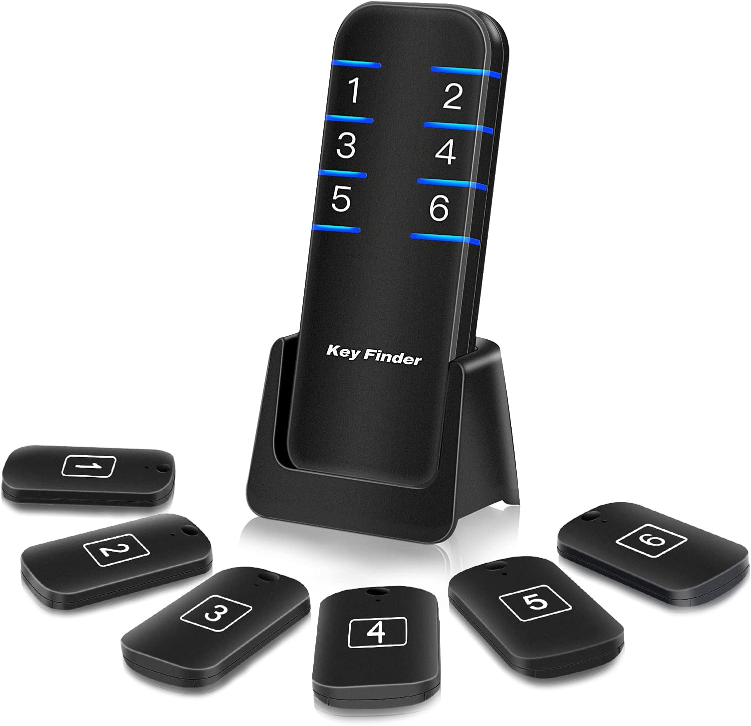 Stick On Key & Remote Finder Locator, 6 Pack Wireless Finder Tags, 95 dB RF Beeper Key Tracker for Phone, Glasses & More