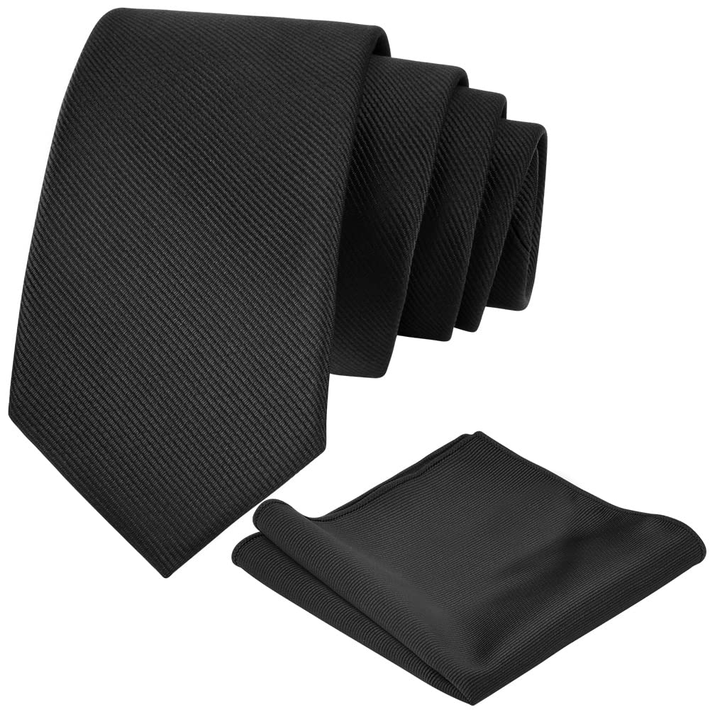 Aomig Corbatas de Hombre Modernas, Corbata de Color Solido Clásico con Pañuelos Hombre Bolsillo, Accesorio Traje Hombre para Business Fiesta Boda, Regalos Originales para Hombre
