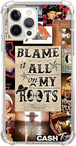 Funda estética vintage retro occidental compatible con iPhone 13 Pro, funda de vaquero de música country para iPhone 13 Pro para adolescentes,