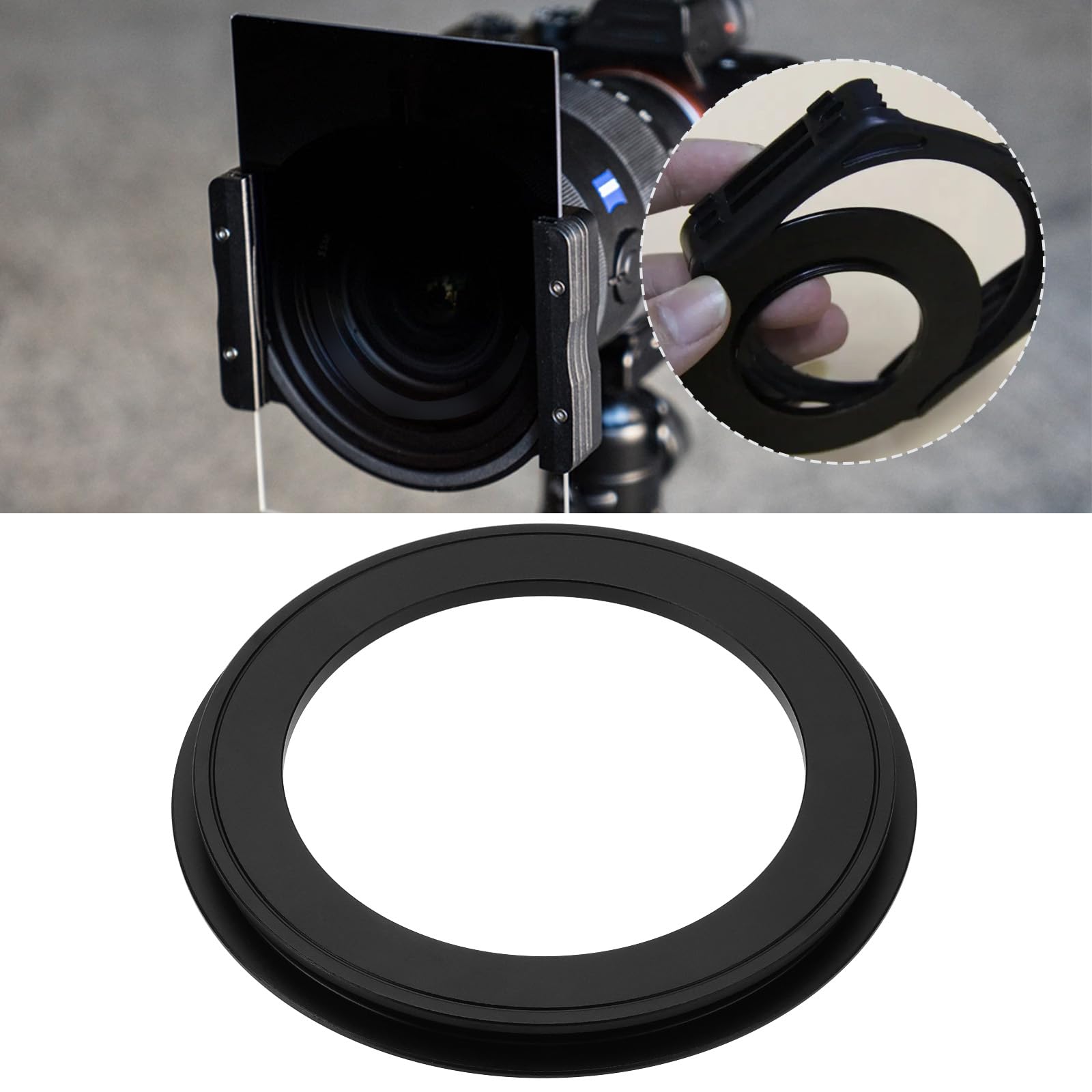 Be In Your Mind 1Pc Camera Filter Ring Adapter Metal Upgrade Ring Wide Angle Adapter Ring Threaded Filter Accessory 72mm to 100mm Compatible with LEE 4 * 4 4 * 5.65 Filter System - Image 2