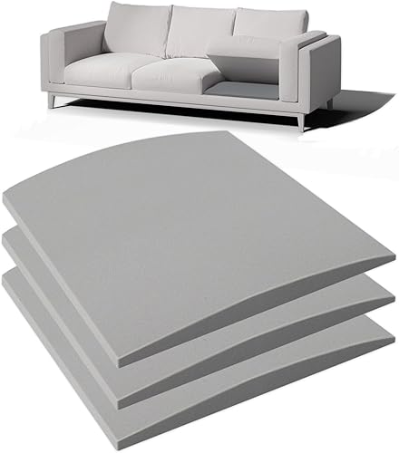 Soporte de cojín de sofá para asiento caído, 20 x 20 pulgadas, tablero de soporte de cojín de espuma curvada de alta densidad, soporte de sofá para