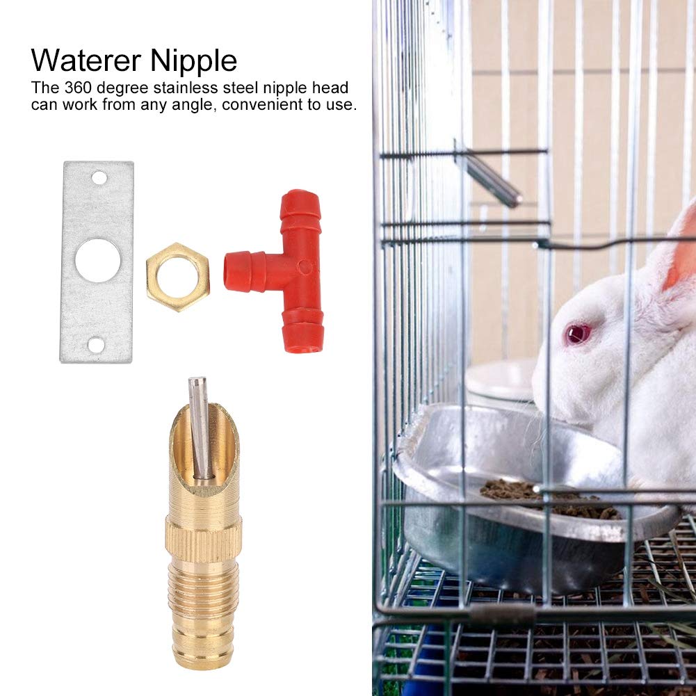 Kit 10PCS Mamelons Automatiques Pour Lapins - Abreuvoir Acier Inoxydable Pour Petits Animaux
