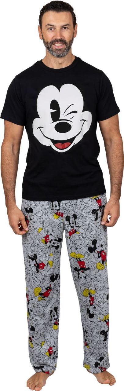 Snapklik.com : Prestigez Disney Mens Classic Mickey Mouse Pajama Tee ...