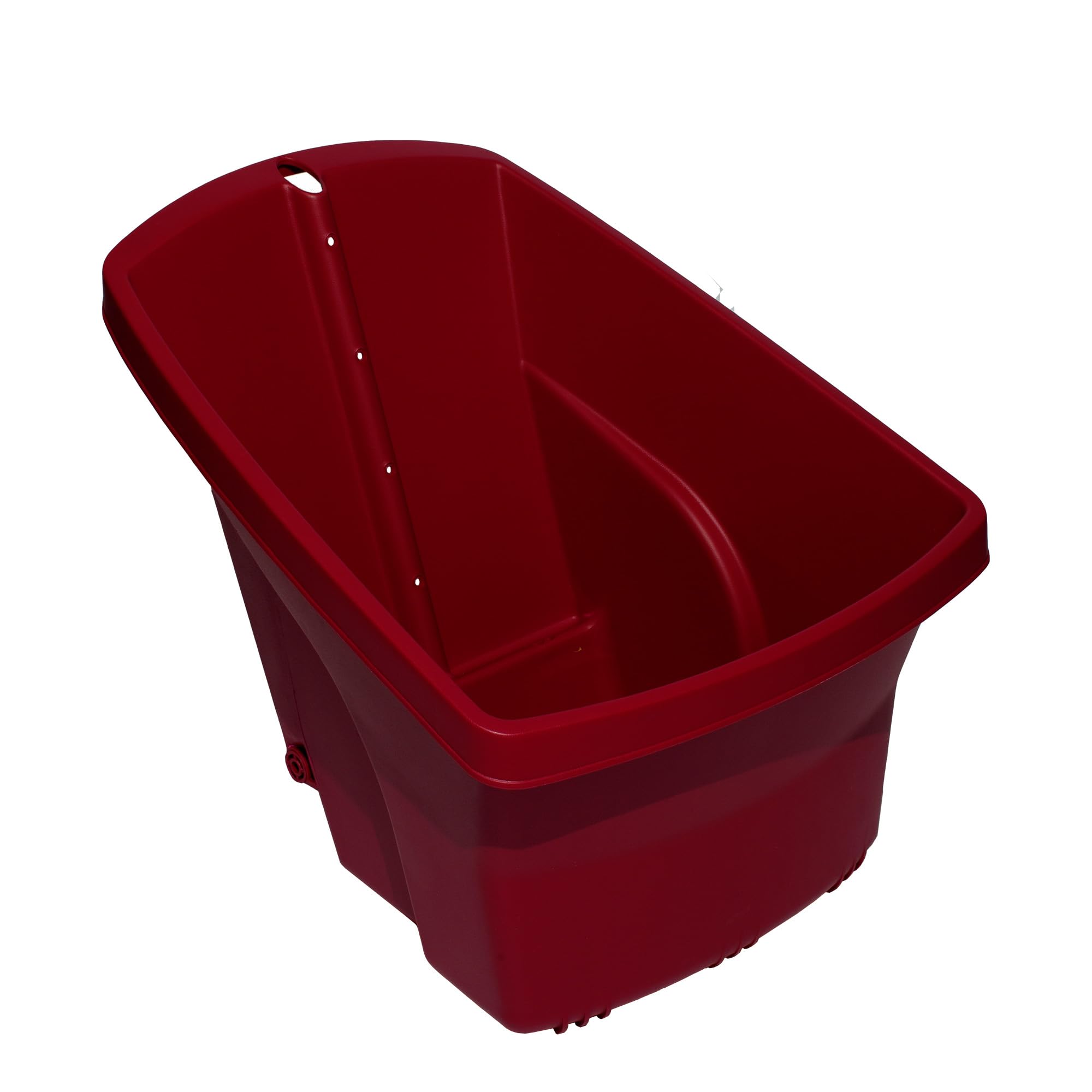 Carriola 2 ruote - Carrello da giardino in plastica - Carrello da giardino per il trasporto di foglie, rifiuti - Capacità di carico fino a 50 kg, capacità 67 L - Viola