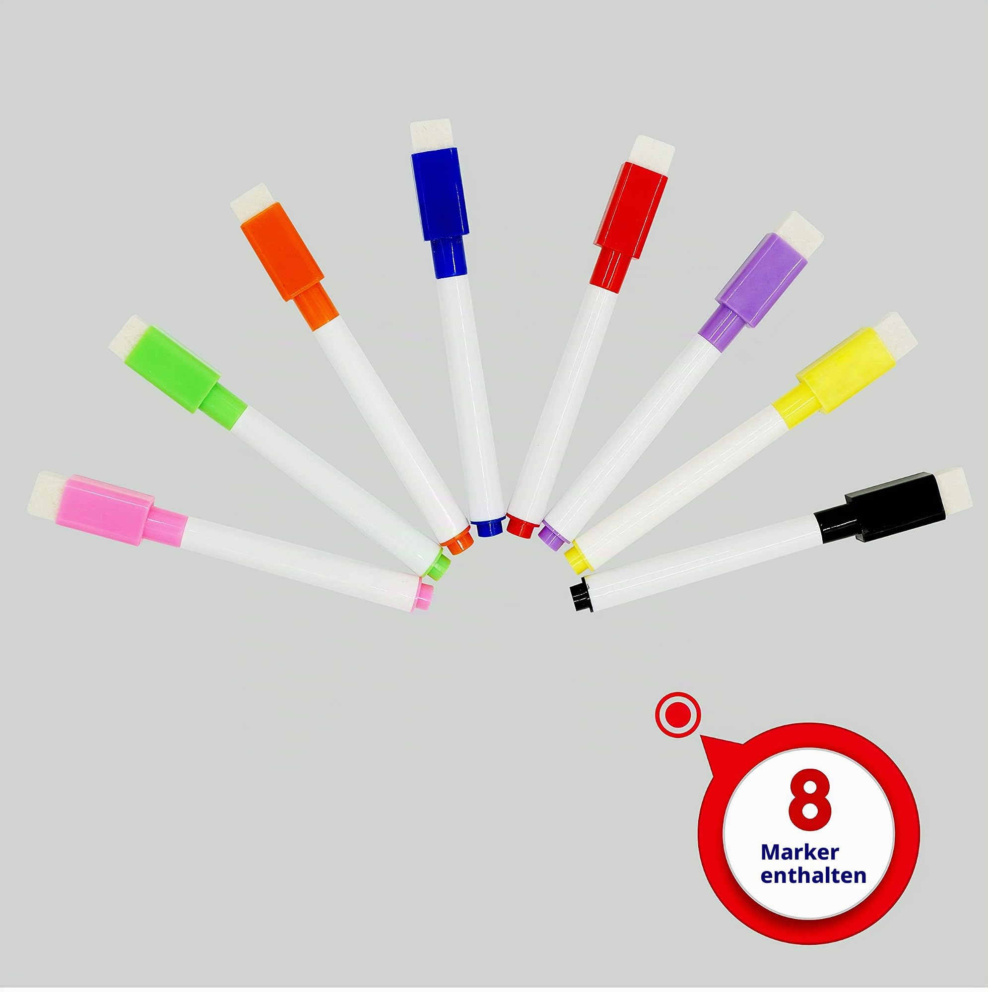 Magnetische Tisch-Desktop-Staffelei/Whiteboard mit 8 trocken abwischbaren Markern als Bonus. Doppelseitig und selbststehend (32 x 41 cm);