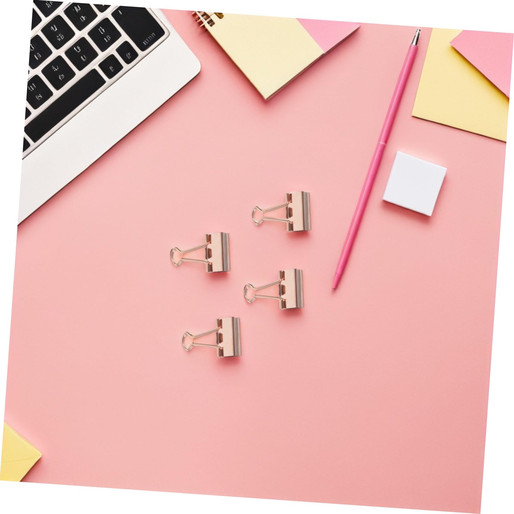 SHINEOFI 100stücke Klappclips Metall für Notizbuch Dokumente Büroklammern als Geschenkpapierhalter Dokumentenbinderclips Dekorative Büroklammern für Journaling