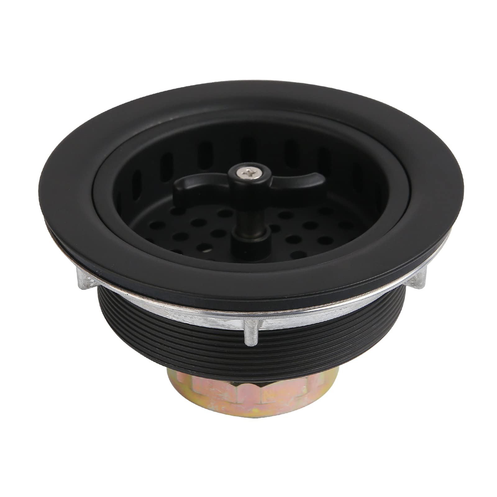 Buy Watflow Black Kitchen Sink Drain Assembly with Sink Strainer 31/2