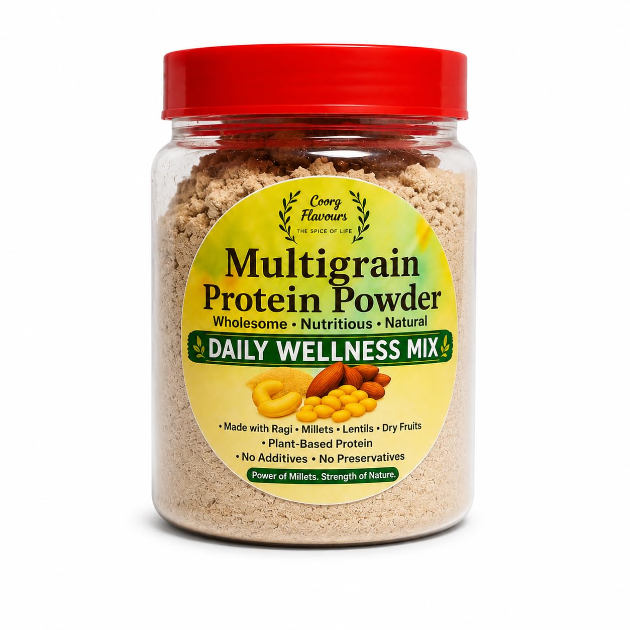 COORG FLAVOURS Multigrain Protein Powder 250g | Premium Blend of Dal, Millet, Nuts & Dry Fruits | High Fiber & Protein Health Mix | Natural Daily Nutrition Drink | No Preservative-image-37