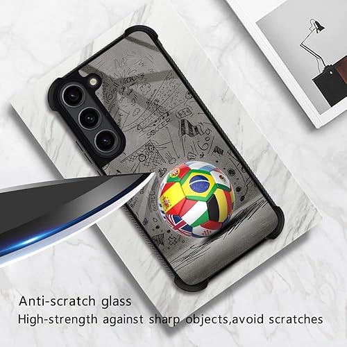 Miniatura 2 de Funda para Samsung Galaxy S23 Plus, The World of Soccer Galaxy S23 Plus 5G para niños y hombres, diseño de patrón a prueba de golpes, antiarañazos,