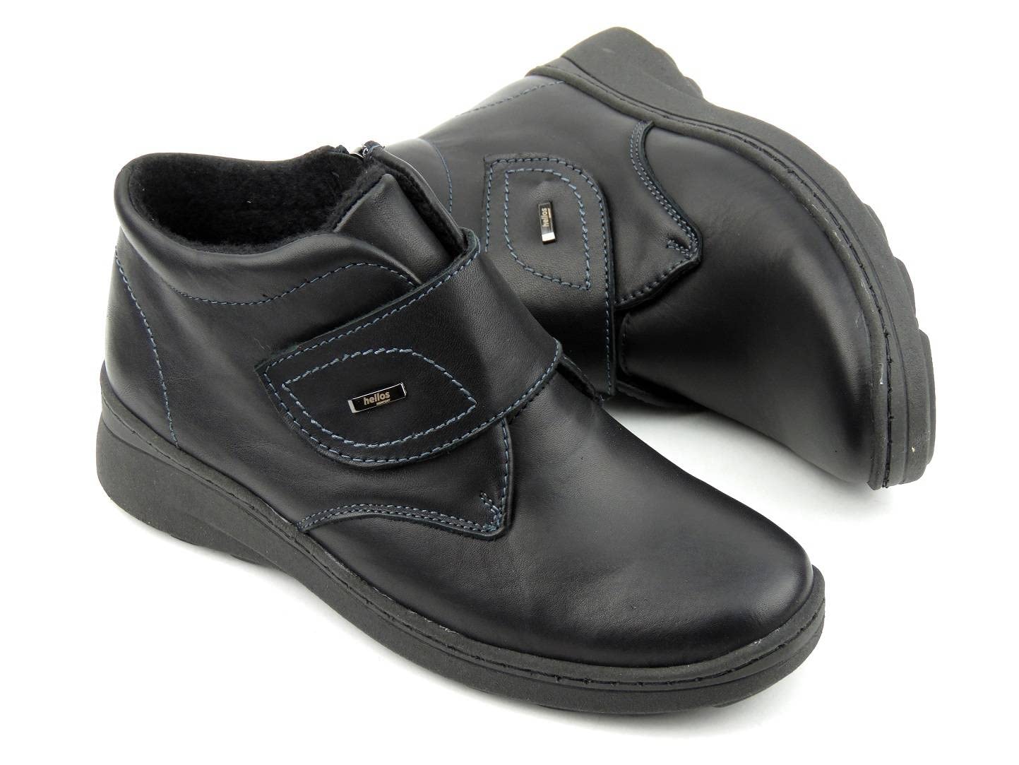 Komfortowe buty damskie Helios z rzepem dla seniorów