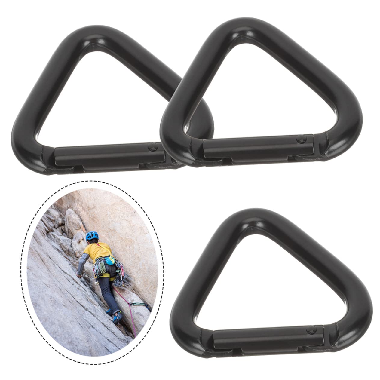 24pièces Mousquetons Robustes Clip De Montagne Pratique pour Et Activités Extérieures Boucles Triangulaires Légères Et