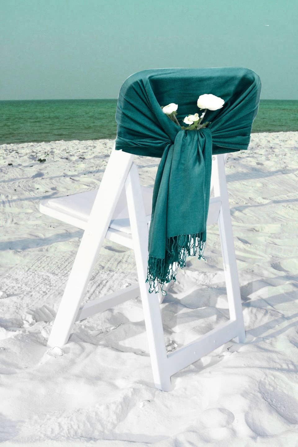 Sakkas Silky Solid Soft Pashmina Shawl Wrap Stole Teal