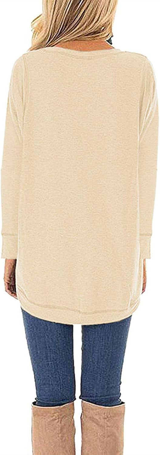 I2CRAZY Women's Casual Long Sleeve Tunic Tops Fall Tshirt Blouses