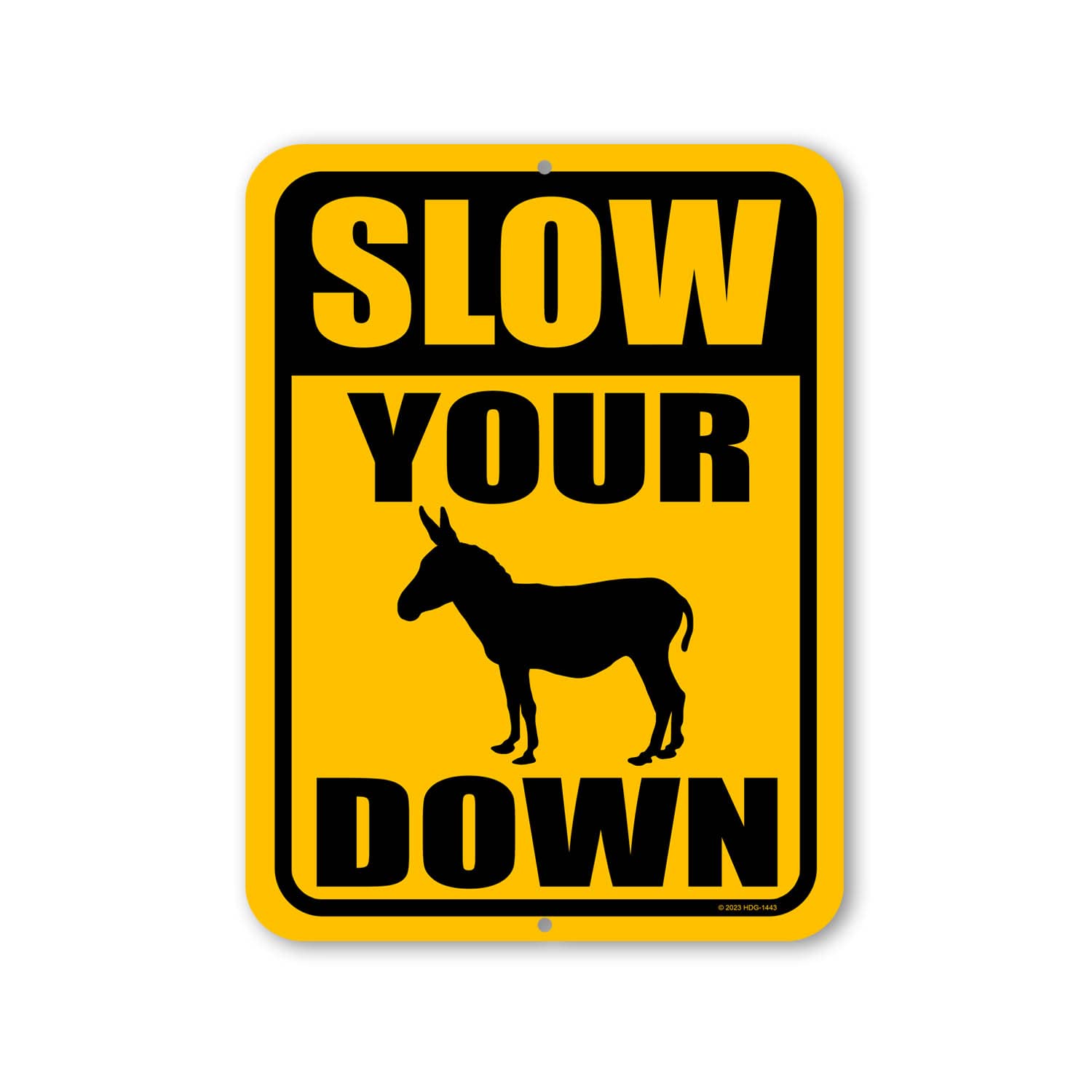 Honey Dew Gifts 'Slow Down Dog Runs In Front Of Cars' Schild – 30,5x45,7 Cm Aluminium, Wetterfest, USA