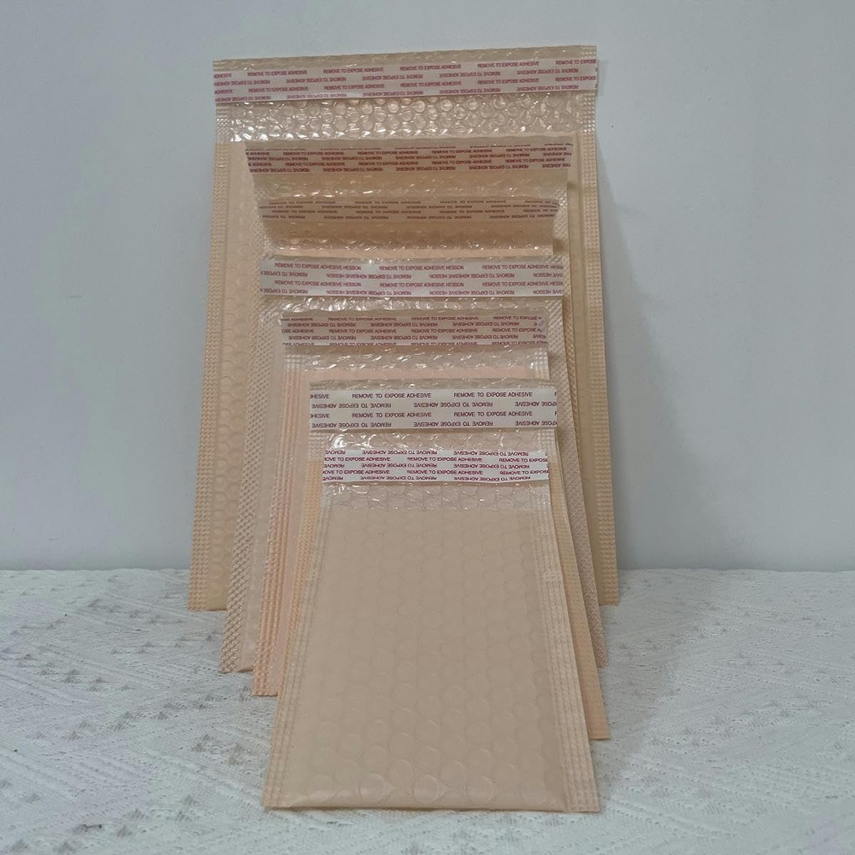 10/25/50 Stück rosa Poly-Luftpolster-Versandtaschen, gepolsterte Umschläge, mit Luftpolsterfolie gefütterte Poly-Versandtaschen für Versandverpackungen, selbstklebend, 50 Stück, 15 x 18 cm