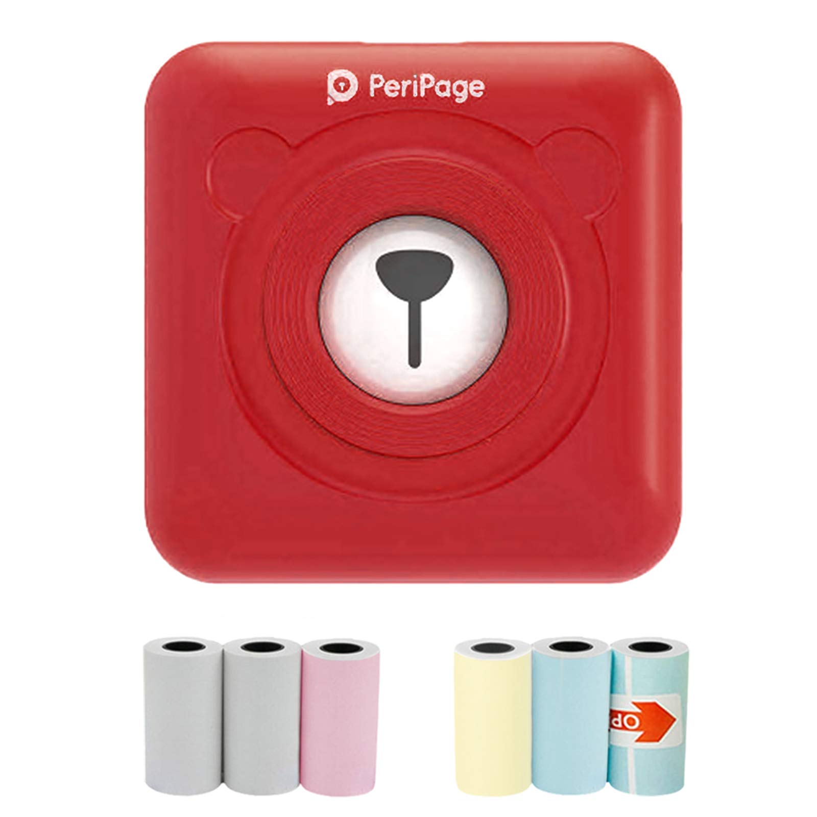Picture Memo Receipt Photo Printer for Cell-Phone, Portable Mini Wireless Thermal Label Printer, Ink