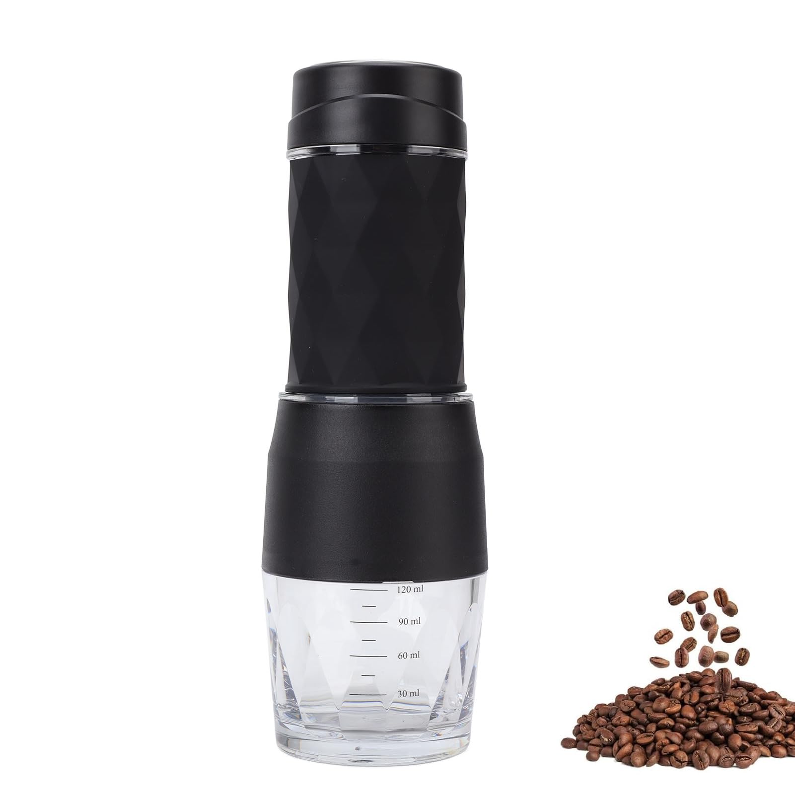 Tragbare Espressomaschine, manuelle French-Press-Kaffeemaschine, Mini-Espressomaschine, geeignet für gemahlenen Kaffee und Kapseln, für zu Hause, auf Reisen, beim Camping und im Büro