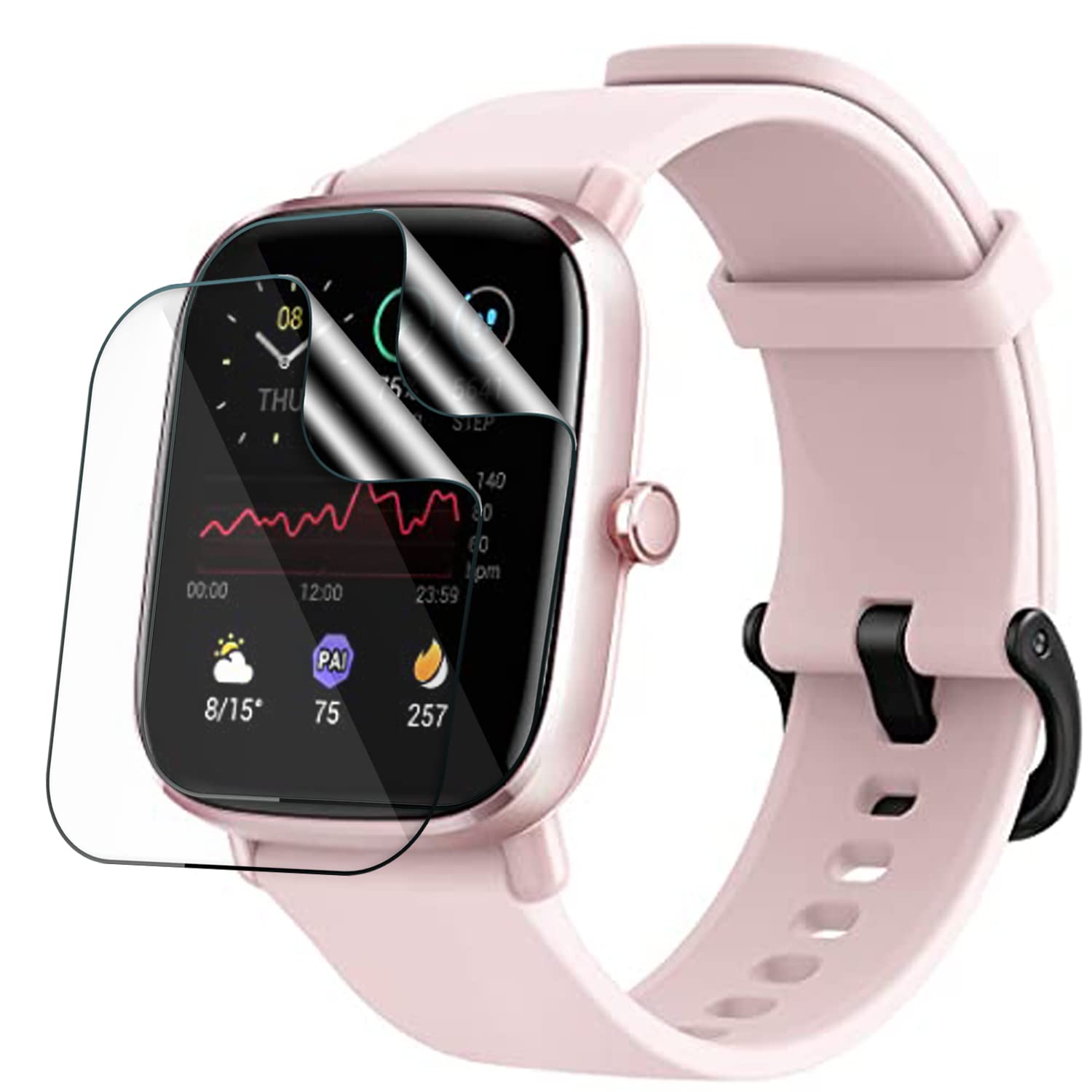 FCS (Pack of 2 Edge to Edge Flexible Ultra-Thin 0.125mm Screen Protector Membrane/TPU Film for Amazfit GTS 2 Mini Smartwatch (NOT A TEMPERED GLASS) (B09WDTFBX7) Amazon Price History, Amazon Price Tracker