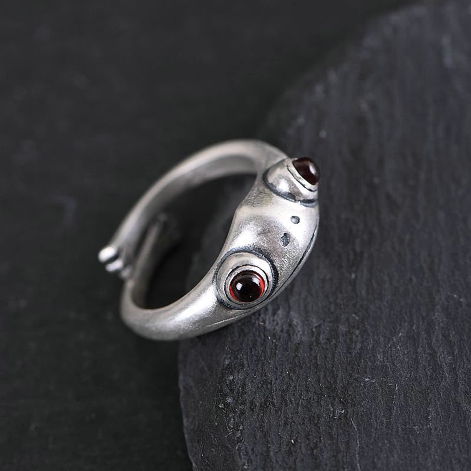 Anello da donna, in argento Sterling 999, con rana, regolabile, anello di fidanzamento, donna, regalo di compleanno, Réglable, Strass