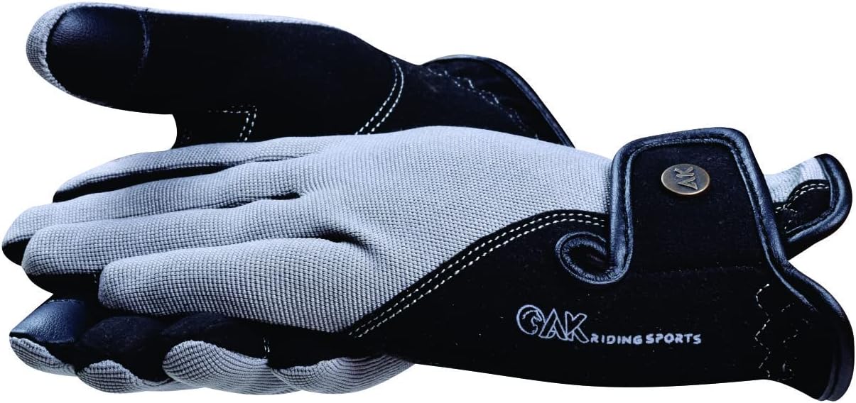 AK Fine Tech Micro Suede All-Season Horse Riding Gloves Breathable Multifunctional Equestrian Gloves for Men & Women AKRS-8484
