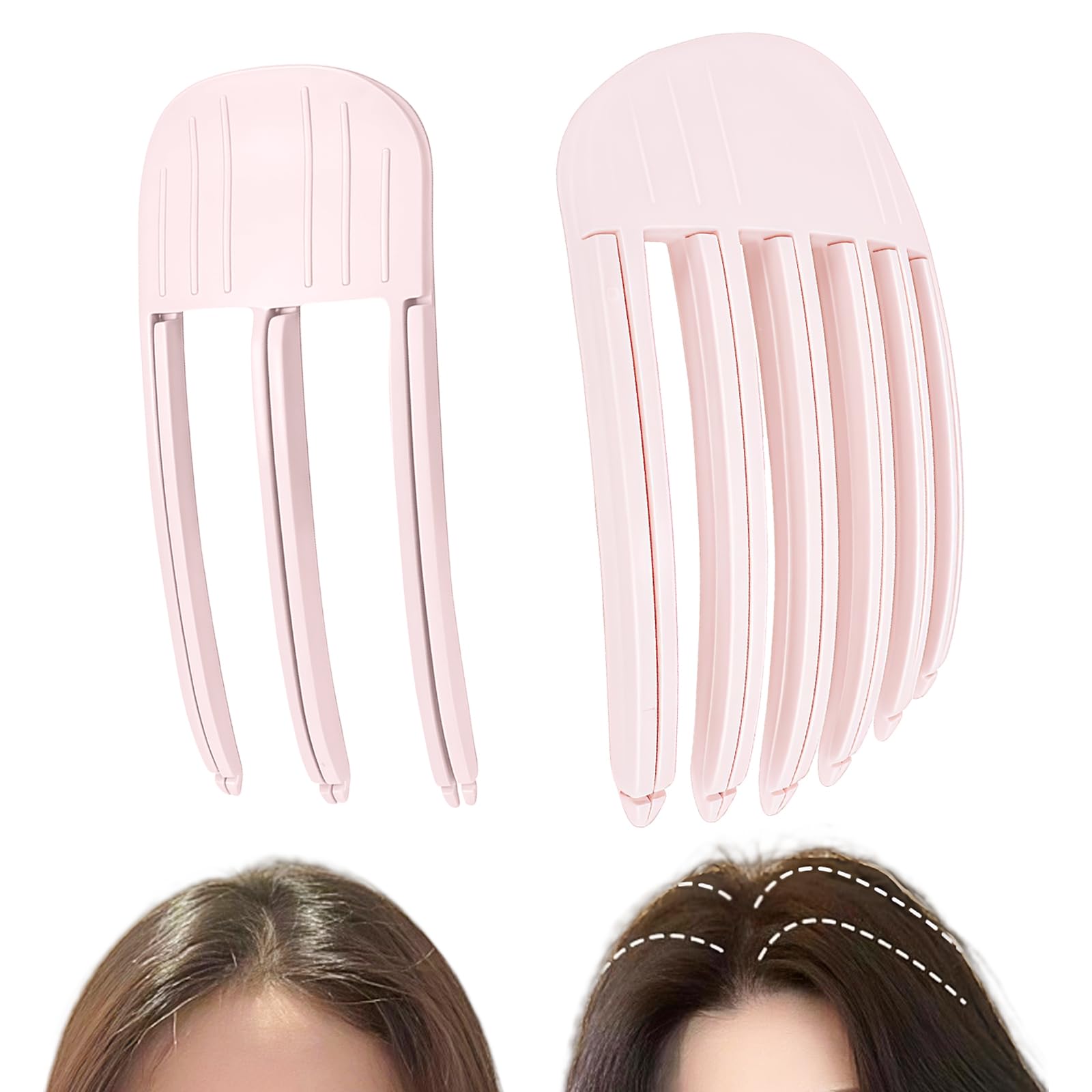 Aucuu 2 Pezzi Pettine per capelli, Clip Della Radice Del Volume, Pettine Per Radici Volume Dei Capelli Ricci, Fermagli per Capelli Volumizzanti Radici, Volume Della Radice Dei Capelli