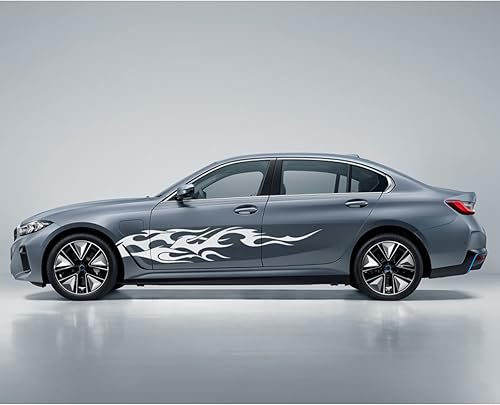 Miniatura 5 de Adhesivos de vinilo para falda lateral del coche, calcomanías para carrocería de auto, rayas deportivas de carreras, calcomanías gráficas para