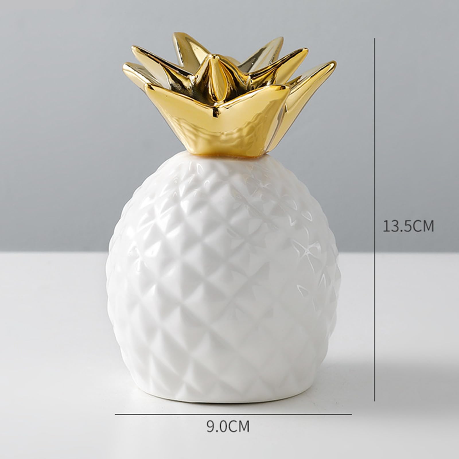 Ananas Salvadanaio, Salvadanaio a Forma di Ananas, Salvadanaio Ananas Decorazioni, Salvadanaio Creativo per Ananas Decorativo, Ananas Moneta Salvadanaio, Salvadanaio in Ceramica (Bianco)