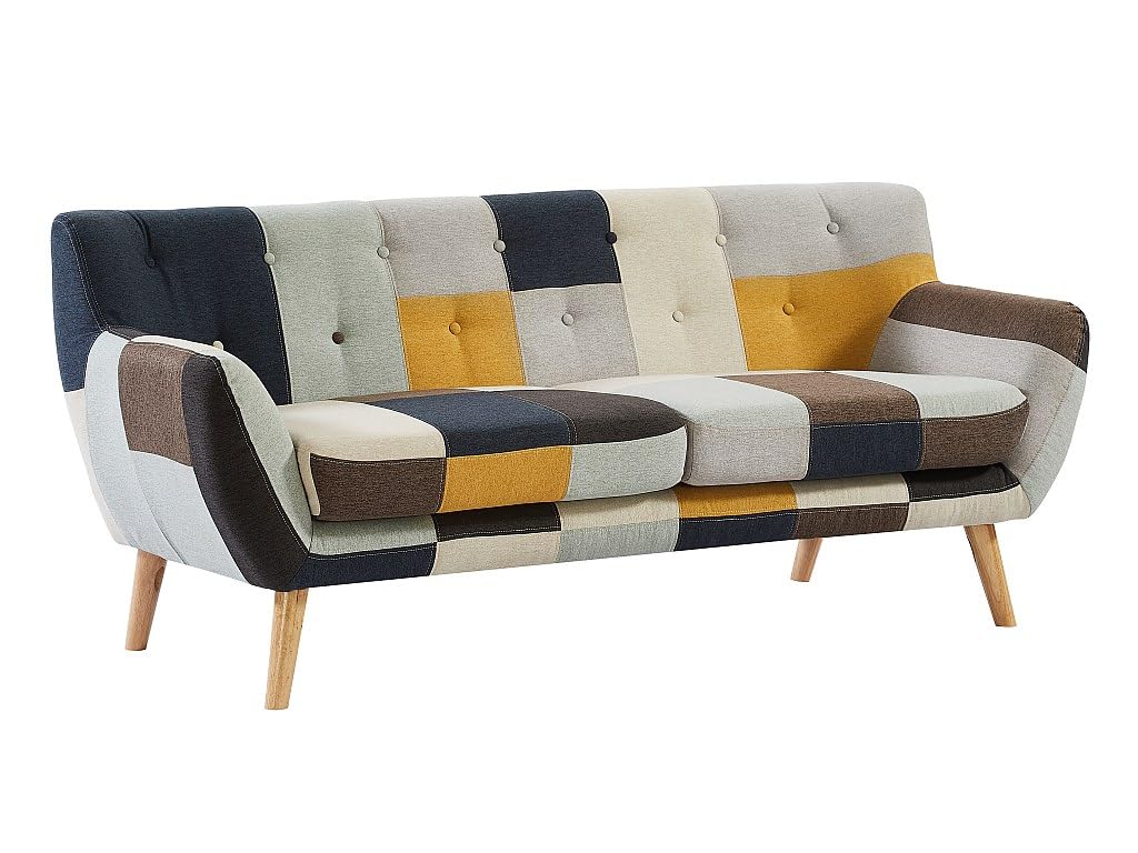 Vente-unique Couchgarnitur 3+1 - Patchwork - Mehrfarbig - SERTI II