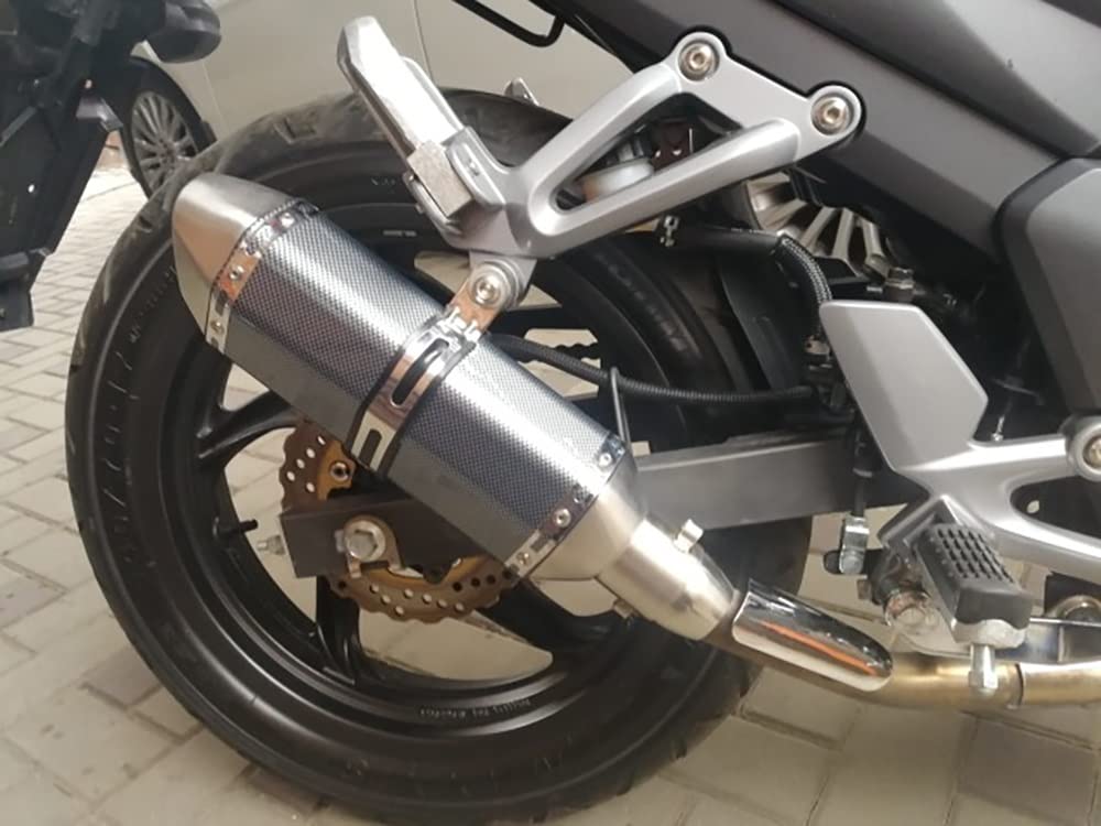 Motocyklowe tłumiki końcowe Motocykl Rura Wydechowa Ze Stali Nierdzewnej Wydechowy Modyfikuj Tłumik Wydechowy 51mm Akcesoria Dla CRF250L Dla CRF250M Dla CRF1000L (Color : 3)