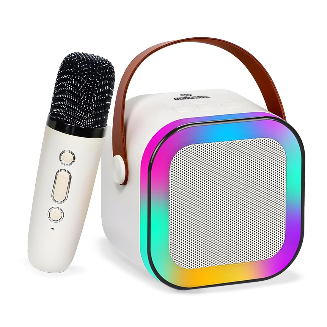 Wembley Portable Bluetooth Karaoke Speaker with Wireless Microphone, Lights - Perfect for Gifting Kids & Adults, Ideal for Travel & Home Parties