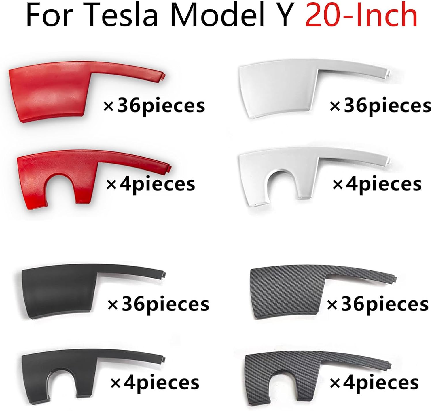 40PCS 20-Inch Wheel Rim Protector Ring Guard for Model Y - Durable Hub Cover Protection(Black)