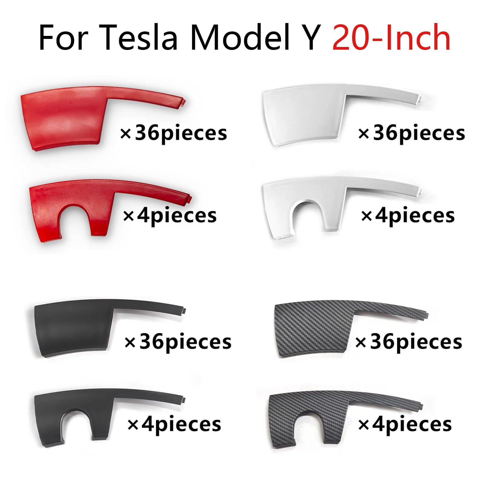 20 Pollici Protezione Cerchio Ruota per Tesla Model Y Copriruota, 40PCS Coprimozzo Ruota Protezioni per Cerchioni, Copriruota di Ricambio Facile da Installare(Color:Carbon Pattern)