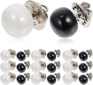 COHEALI 20 Peças Pinos de Broche de Camisa Feminina Botões de Broche de Pérola Botões de Costura Encobrir Botões Kit de Substituição Suprimentos de Costura para Roupas de Artesanato