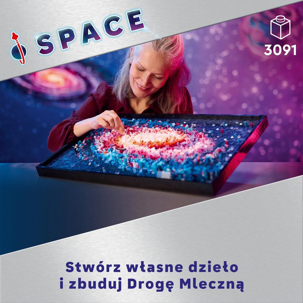 LEGO Art Droga Mleczna 31212 | Dekoracja ścienna, zestaw konstrukcyjny dla dorosłych, prezent dla fana kosmosu, ozdoba z efektem 3D, 3091 elementów
