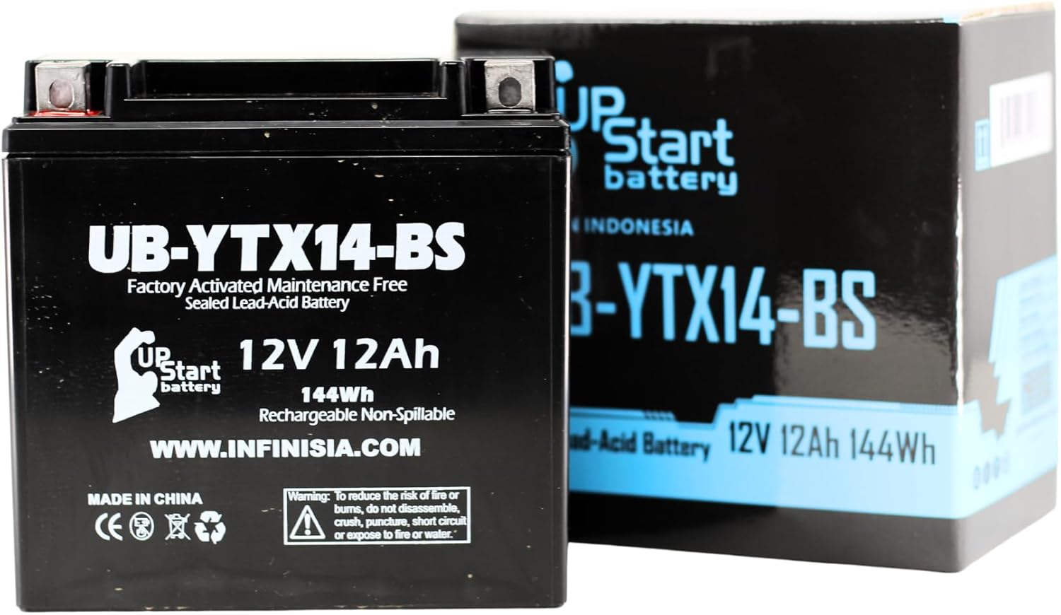 Replacement for 2010 Kawasaki Ninja ZX-14 1400 CC Factory Activated, Maintenance Free, Motorcycle Battery – 12V, 12AH, UB-YTX14-BS Replacement for 2010 Kawasaki Ninja ZX-14 1400 CC Factory Activated, Maintenance Free, Motorcycle Battery – 12V, 12AH, UB-YTX14-BS
