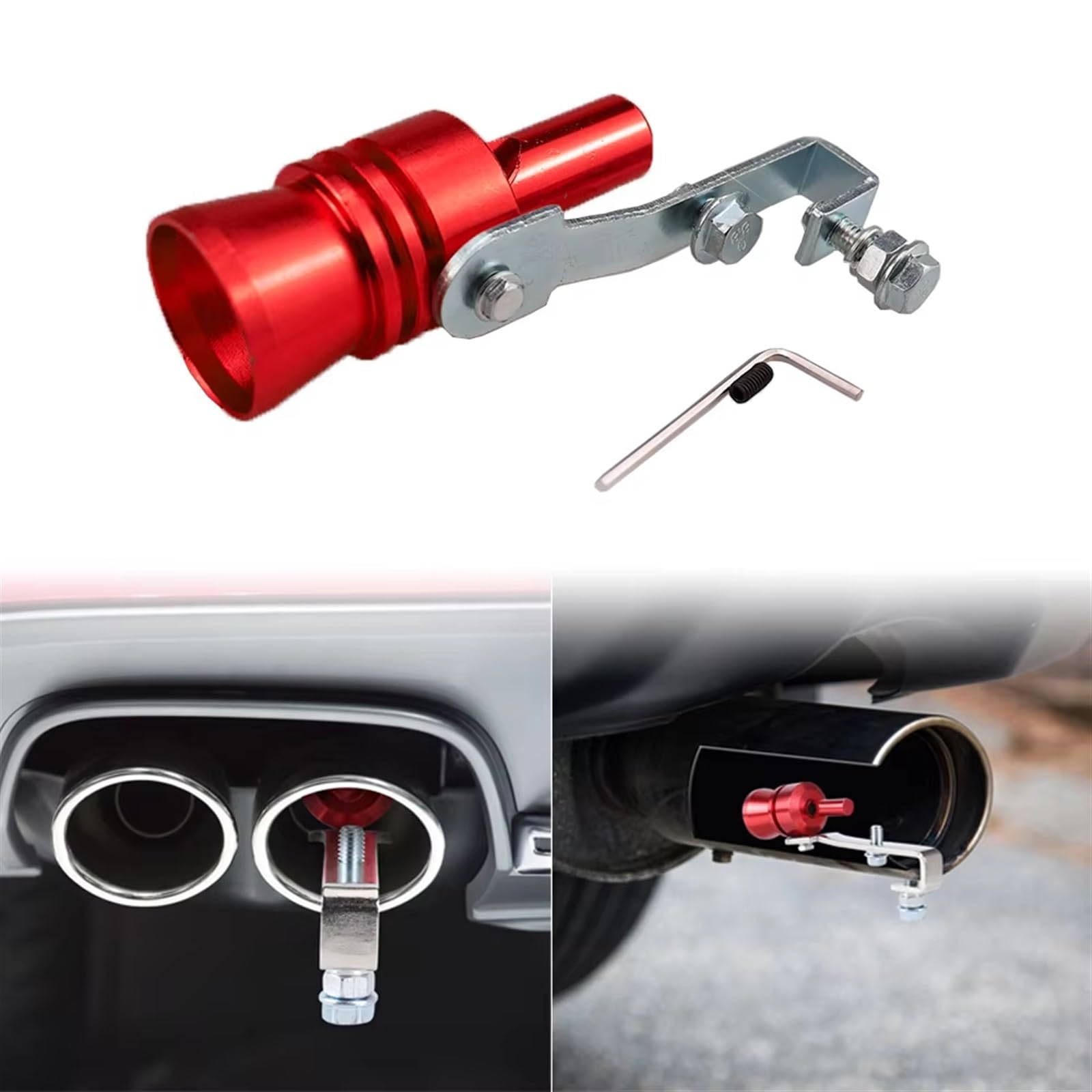 Wykończenie wydechowe Uniwersalny samochód Turbmuffler symulator dźwięku Auto Turbo Dźwięk gwizdek S/M/L/XL urządzenie do uzupełniania pojazdu Części wydechowe (niebieski)
