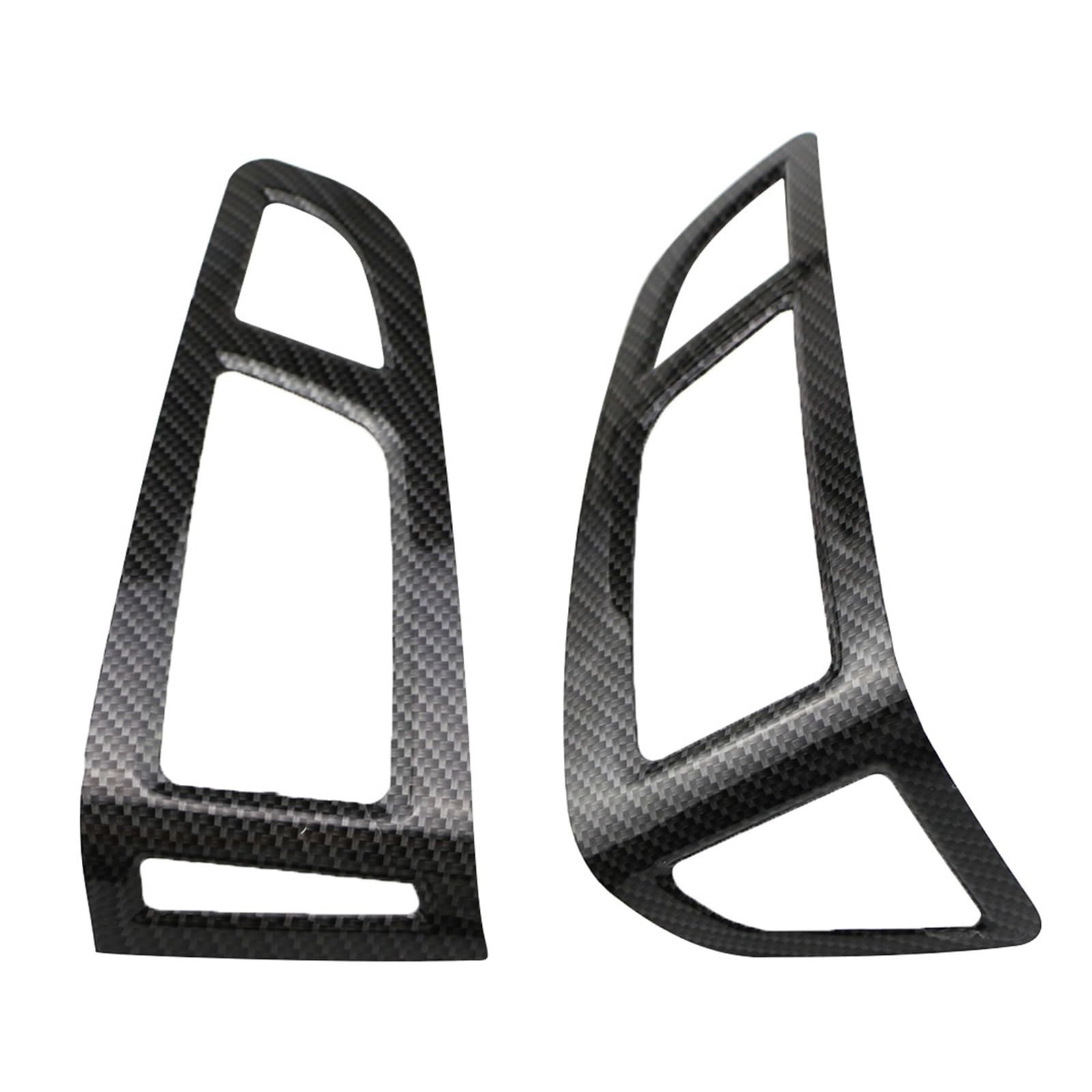 Car Trim Accessories for Focus 3 for MK3 2015-2018 LHD Ac Conditioning Vents Trim Accessories Car Air Vent Outlet Panel Cover Sticker(Carbon Fiber Black)