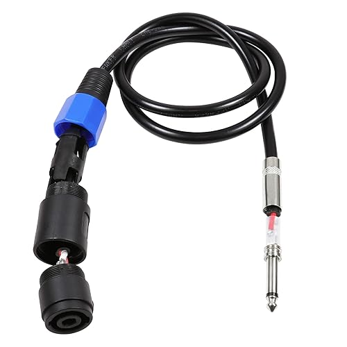 Miniatura 2 de HBU Speakon - Conector hembra a cable macho de 14 de pulgada de 3.3 pies - conector de audio de 3.3ft a cable de interconexión de altavoz TS de