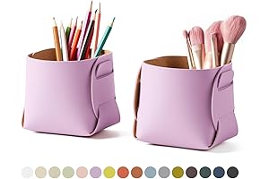 HOMIEAZICOZI 2-Pack Purple Makeup Brush Holder