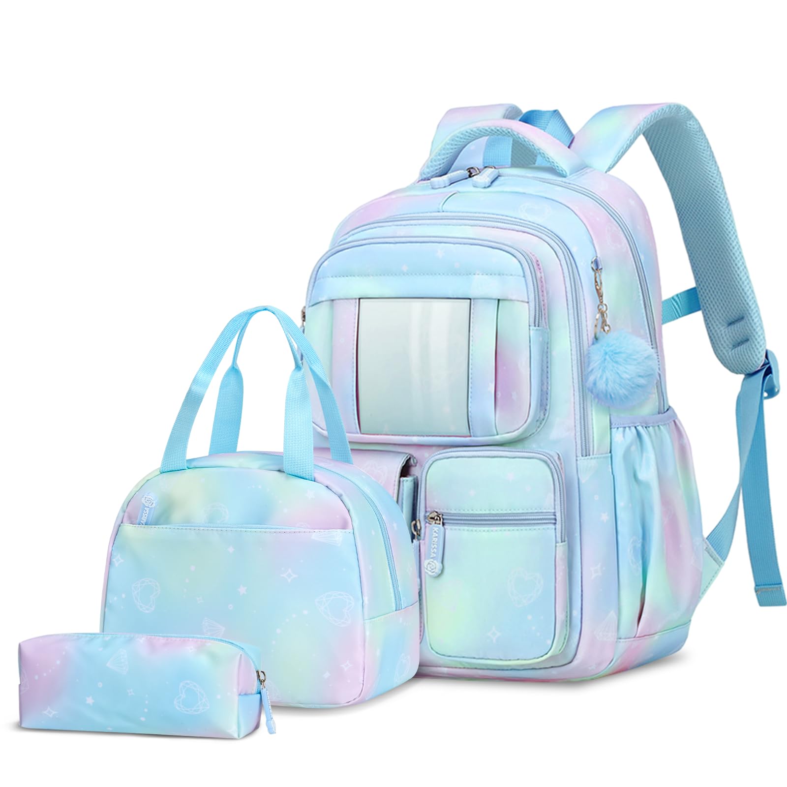 Tanou Conjunto de Mochilas Escolares Niña 3 Piezas, 7-12 Años