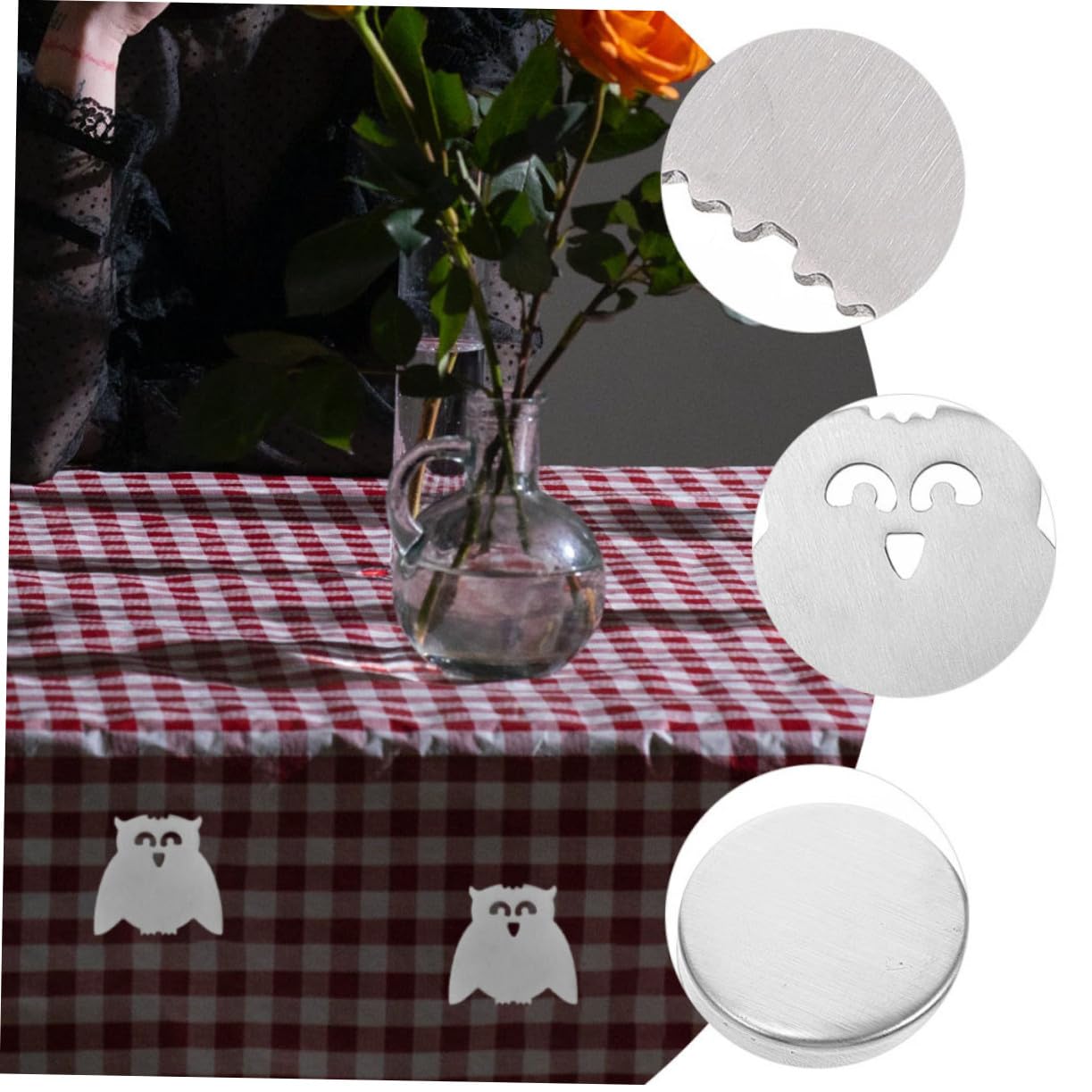 MAGICLULU Tischdeckenmagnete Edelstahl Silber 8 Stück, Windfeste Fixierung