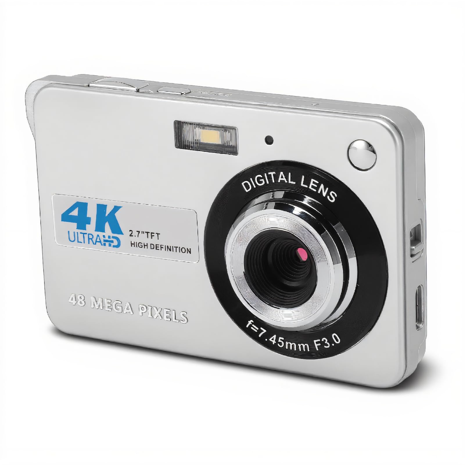 Cameras for Photography, DV Digital Camera 4K Digital Camera, 48MP 2.7in LCD Display 8X Zoom, Anti Shake Vlogging Camera for Photography Continuous (Silver)-picture-13