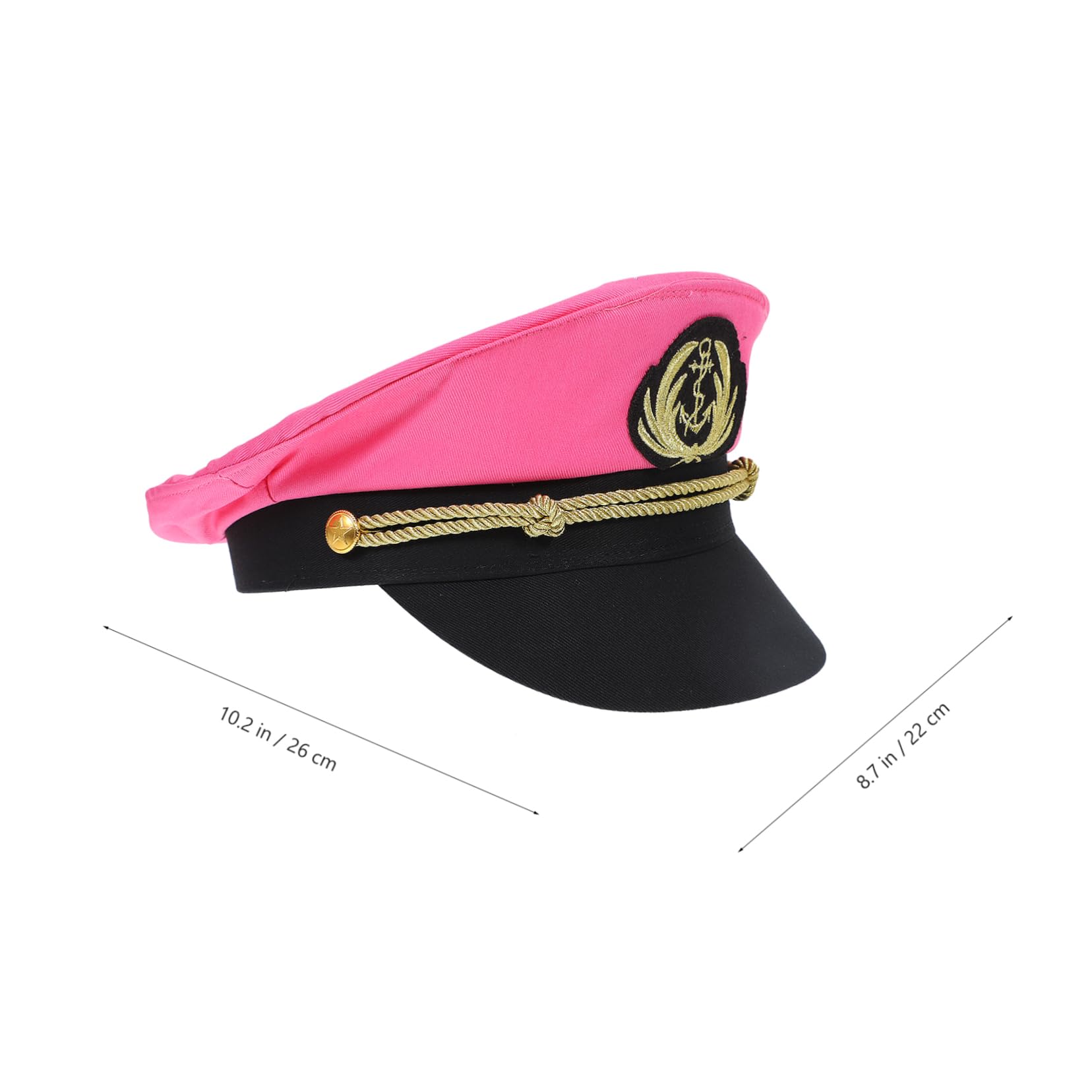 GALPADA 2pezzi Cappello Da Marinaio Ricamato Cotone Per Festa Di Halloween e Performance Cappello Per Costume Da Per Adulti Accessorio Nautico Elegante e Traspirante