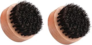FRCOLOR 2 Peças Escova Pequena Para Barba Pentes De Barba Escova De Barba Durável Escova De Barba Portátil Escova De Cabelo De Madeira Escova De Cabelo Portátil Escova De Barba Escova De