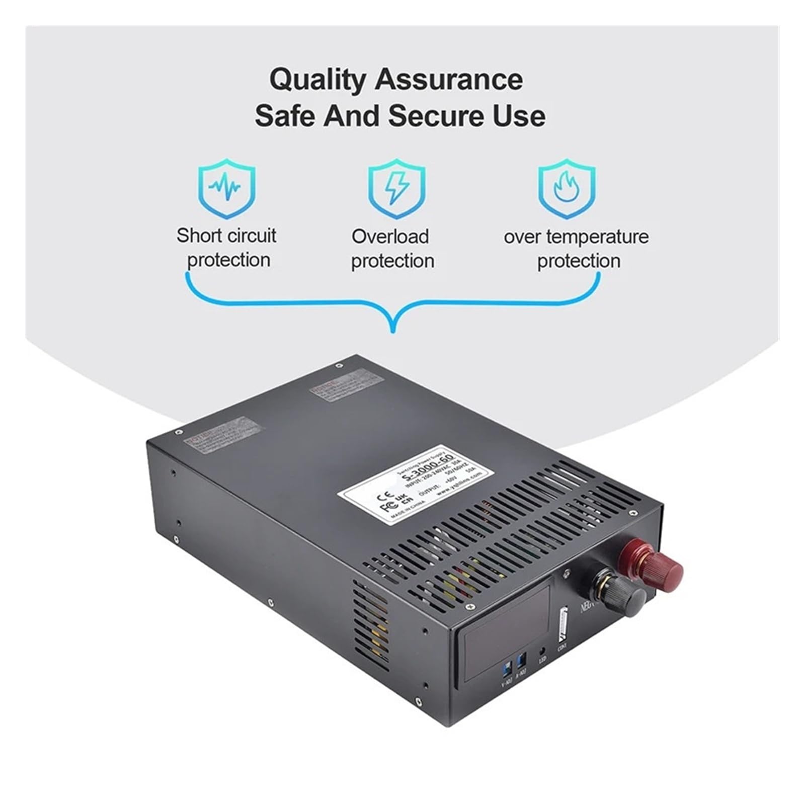 Alimentatore switching da 2,5/3 kW con e senza display digitale