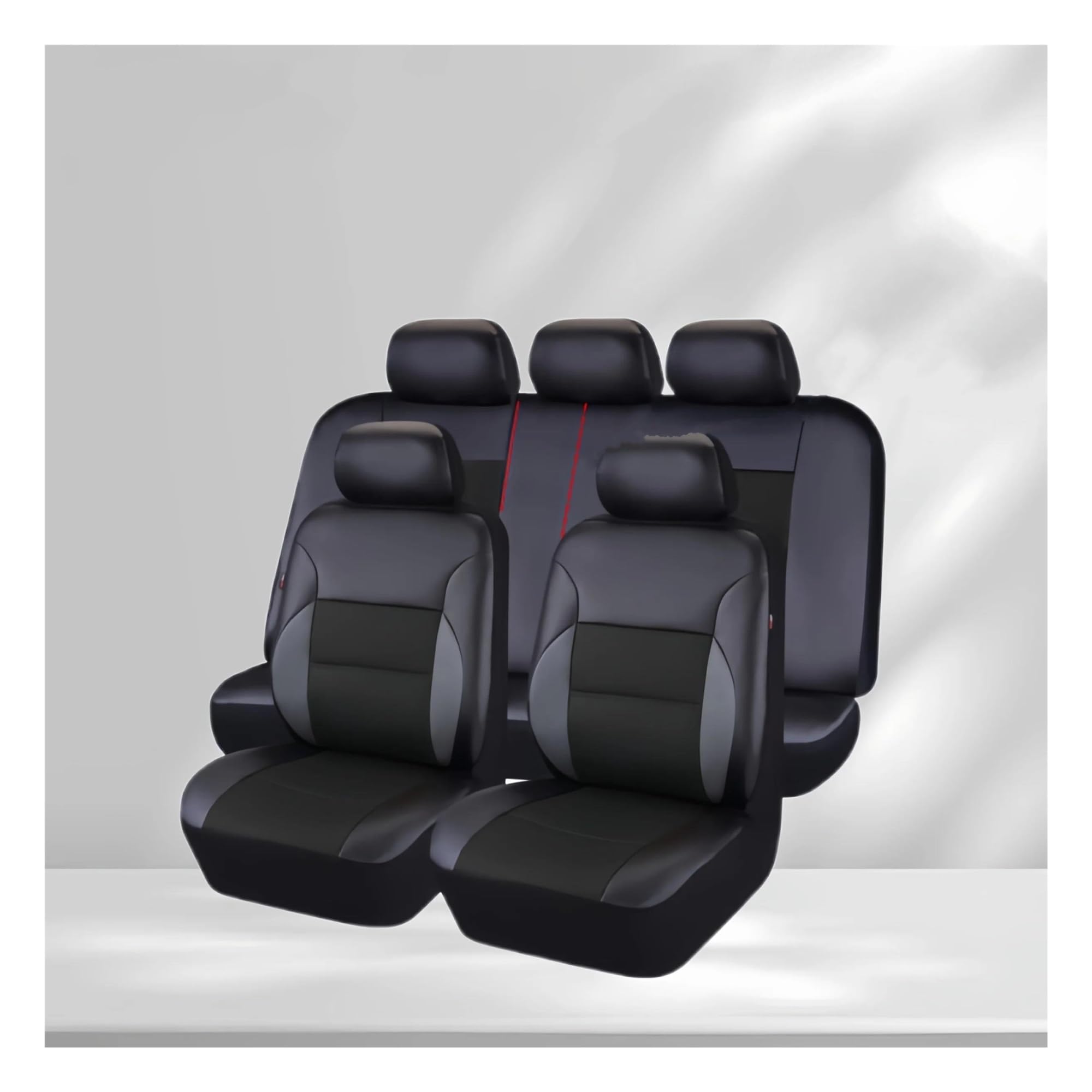 Set coprisedili auto Per Opel Per Corsa D Set Completo Universale Impermeabile Coprisedili Auto In Pelle PU Accessori Interni Copri-sedili Auto(Nero)